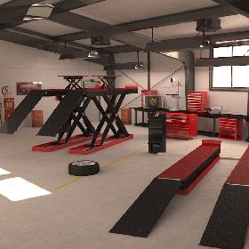 Automotive Workshop Interior 3D model